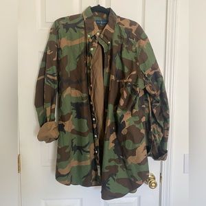 Ralph Lauren camo shirt. Oversized. Camouflage print.